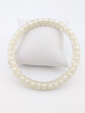 NWT Pearl Bangle Handmade Vintage Upcycled Jewelry Gift XL